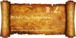 Mihály Ludovika névjegykártya